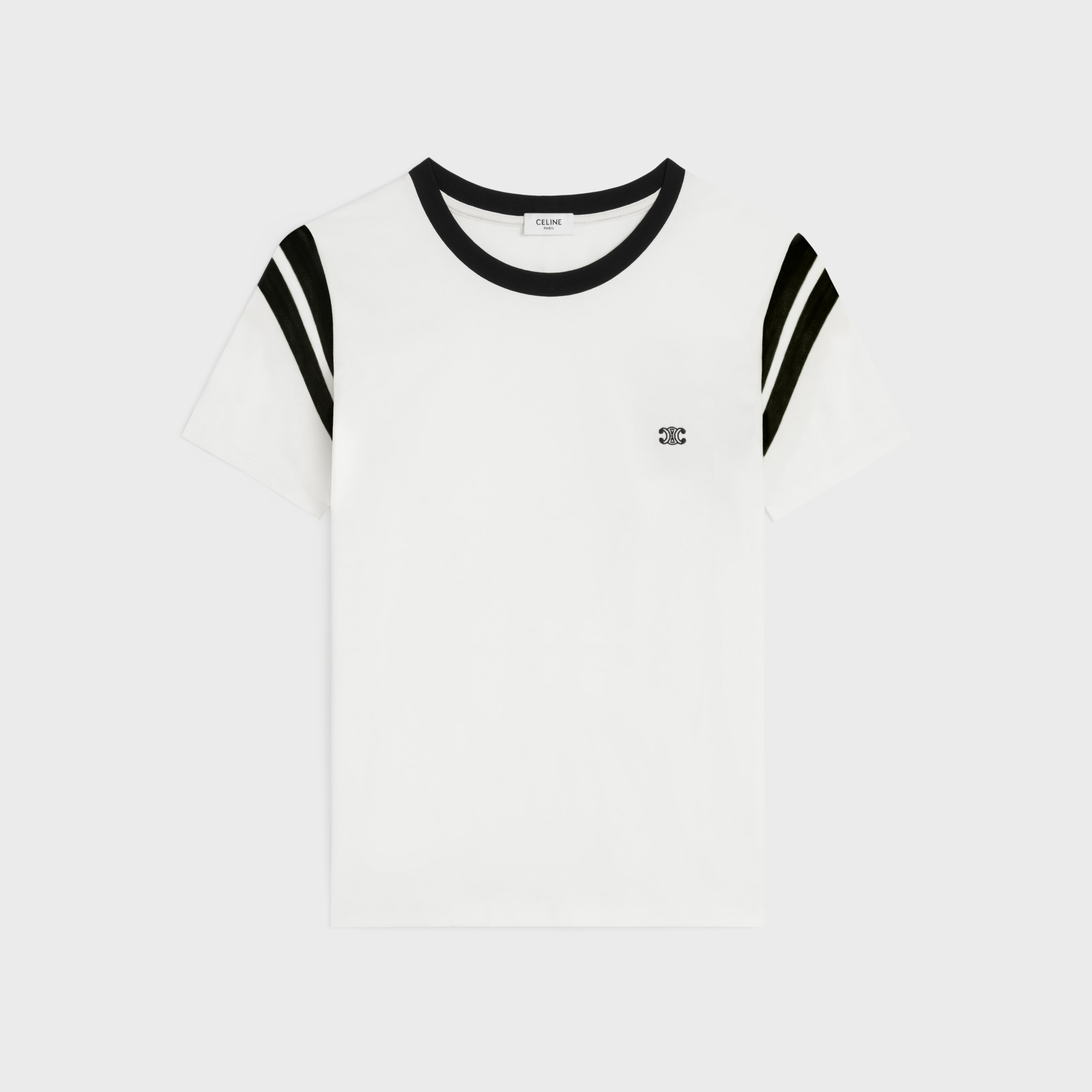 ★関税込み★ CELINE Cotton Triomphe T-shirt CELINE triomphe regular t-shirt in cotton jersey | REVERSIBLE