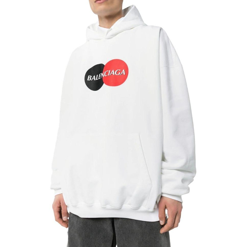BALENCIAGA Balenciaga Uniform Logo Print Hoodie 'White' 620973TIV809000 outlook