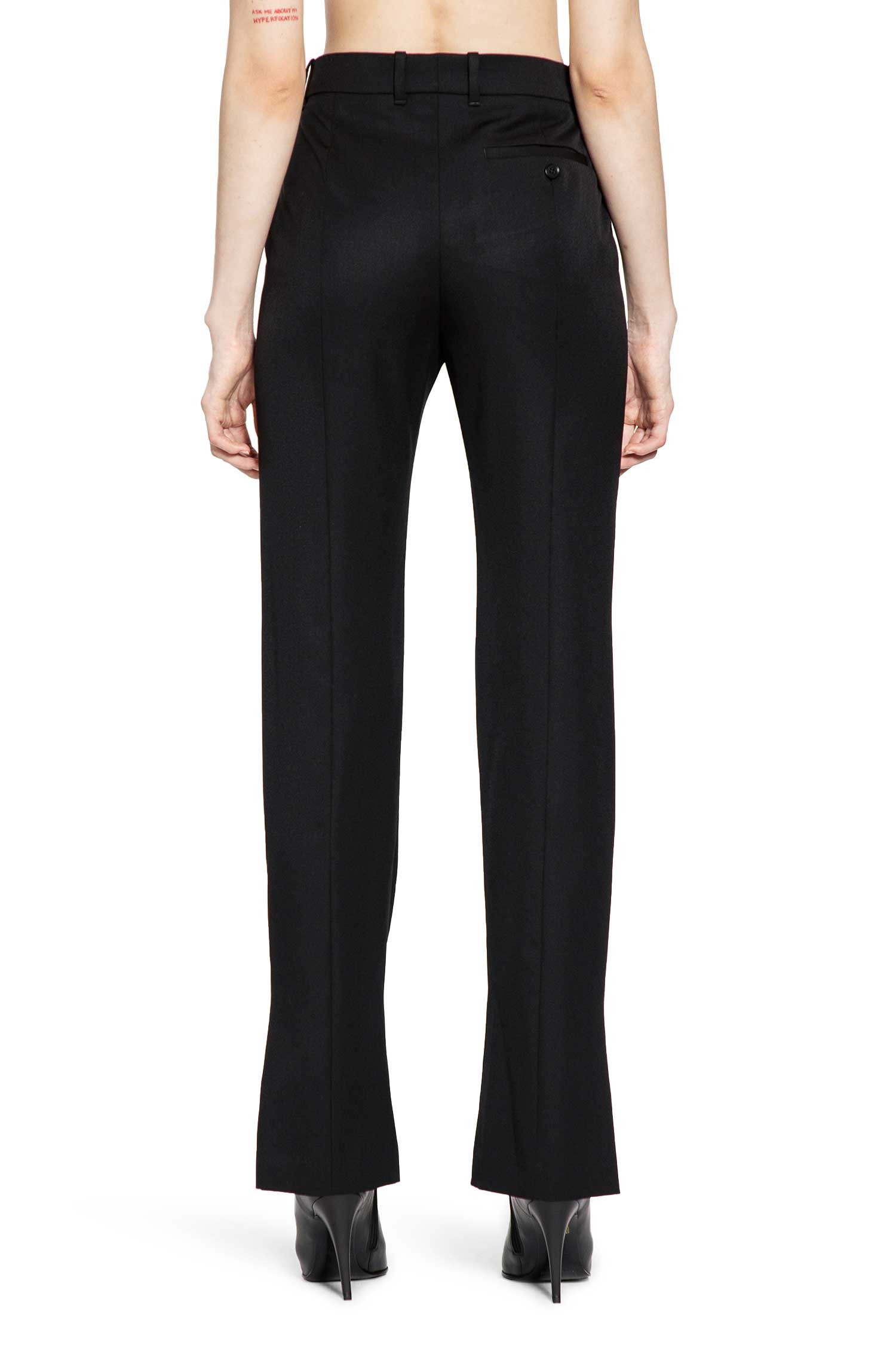 Flared Wool Tailored Trousers - 3