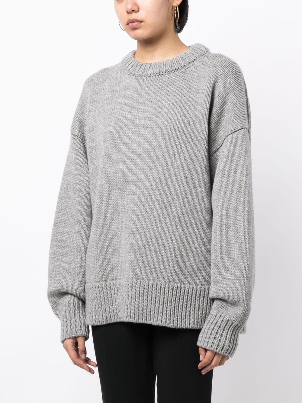 drop-shoulder crewneck jumper - 3