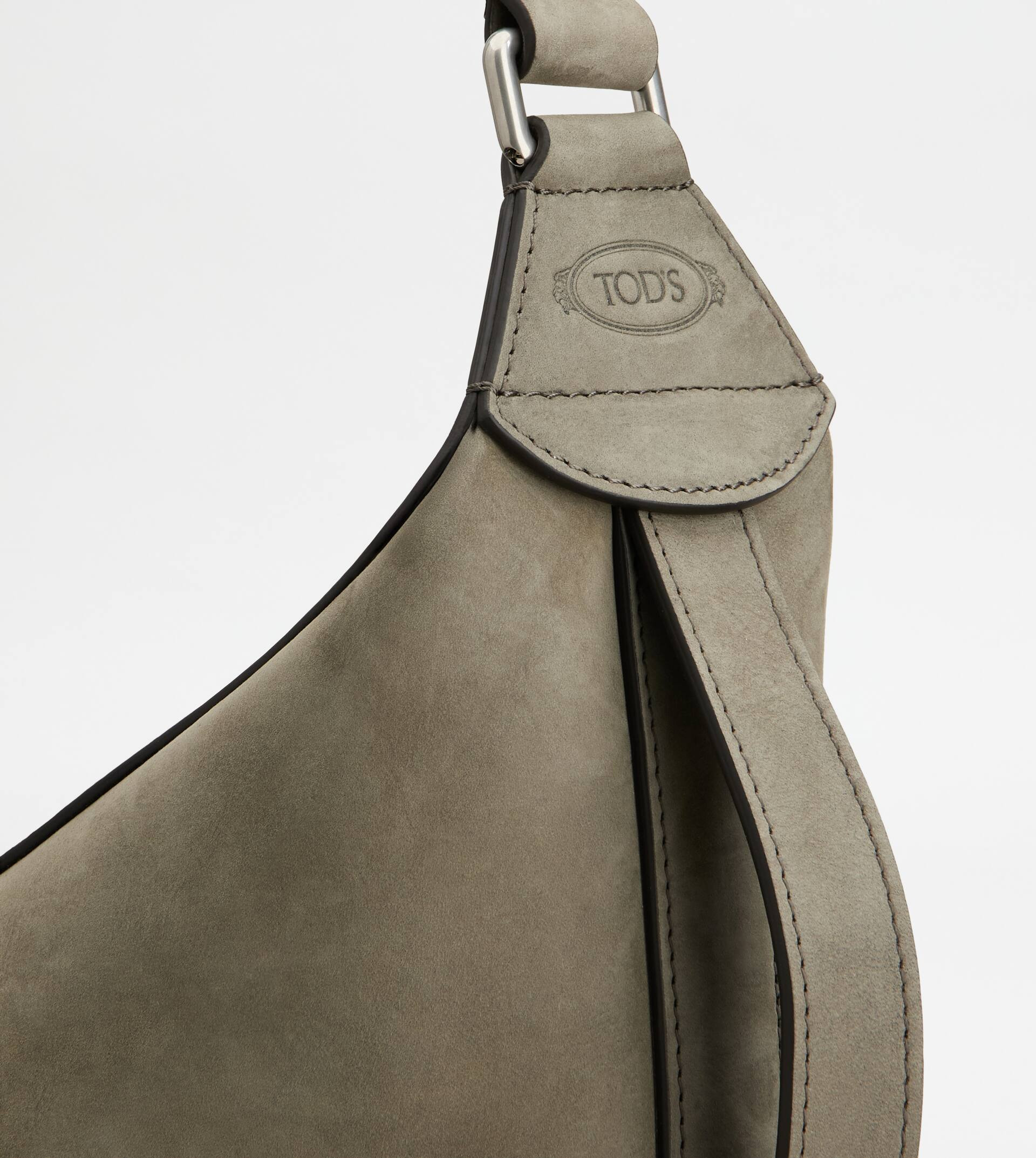 TOD’S MEDA BAG IN NUBUCK SMALL - GREY - 5