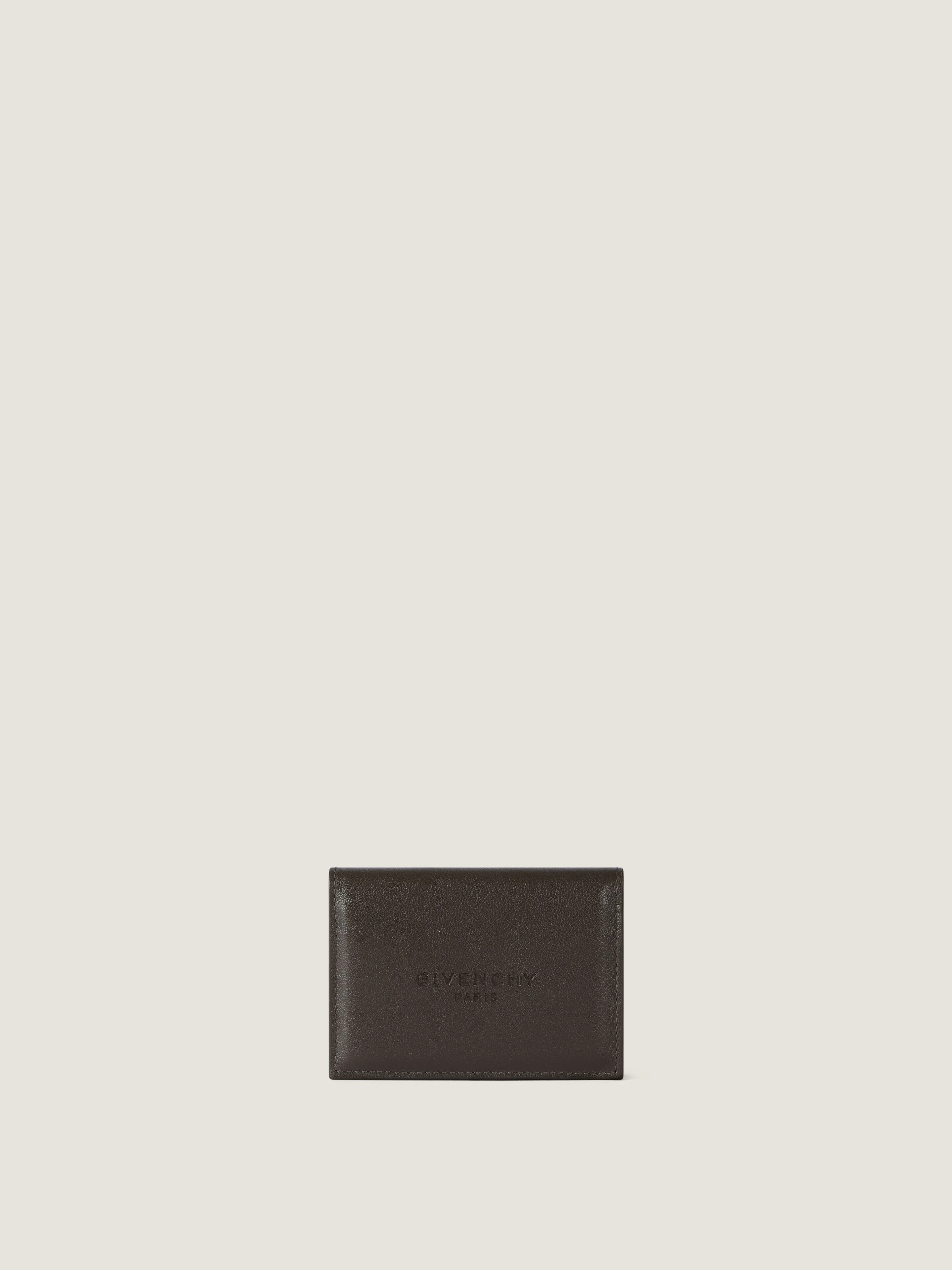 ANTIGONA STAMPED BICOLOR FLAP CARD HOLDER IN LEATHER - 1