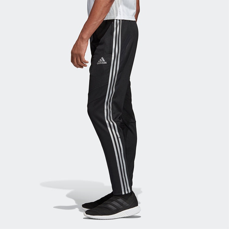 adidas Tiro19 Pnt Stripe Printing Sports Long Pants Black Gray DZ8771 - 3