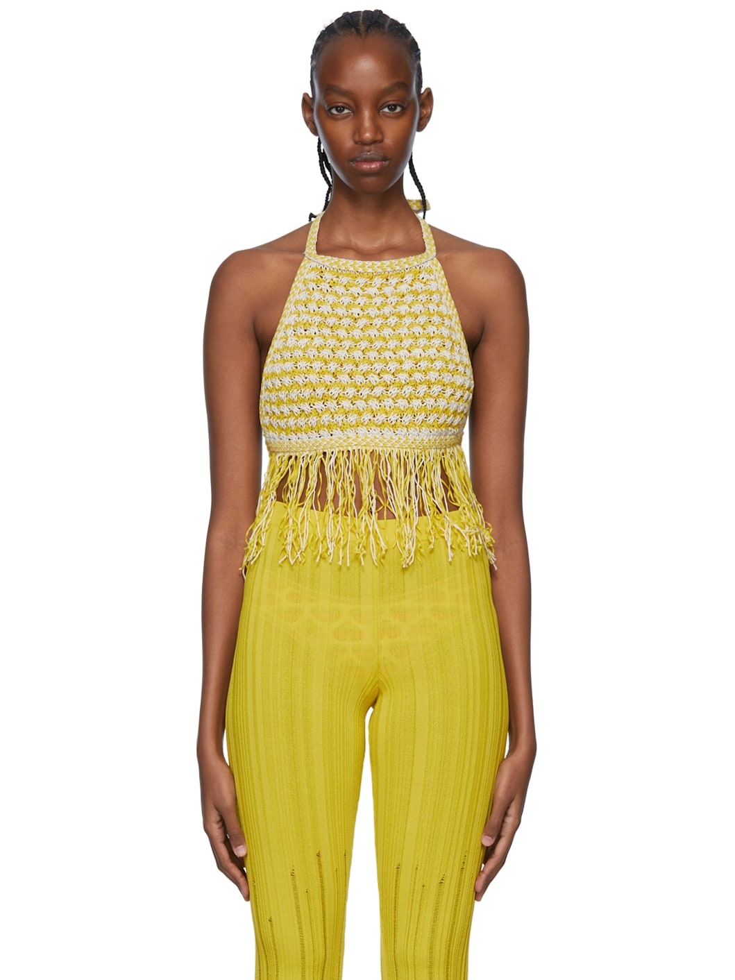 SSENSE Exclusive Yellow Cotton Tank Top - 1
