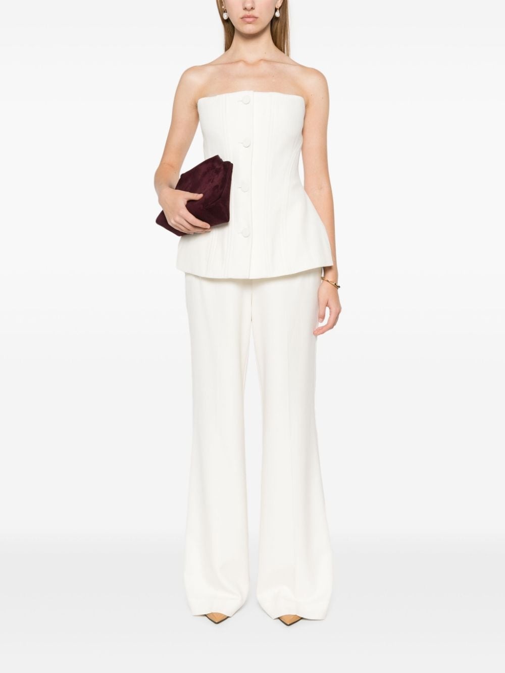 strapless tailored jumpsuit - 2