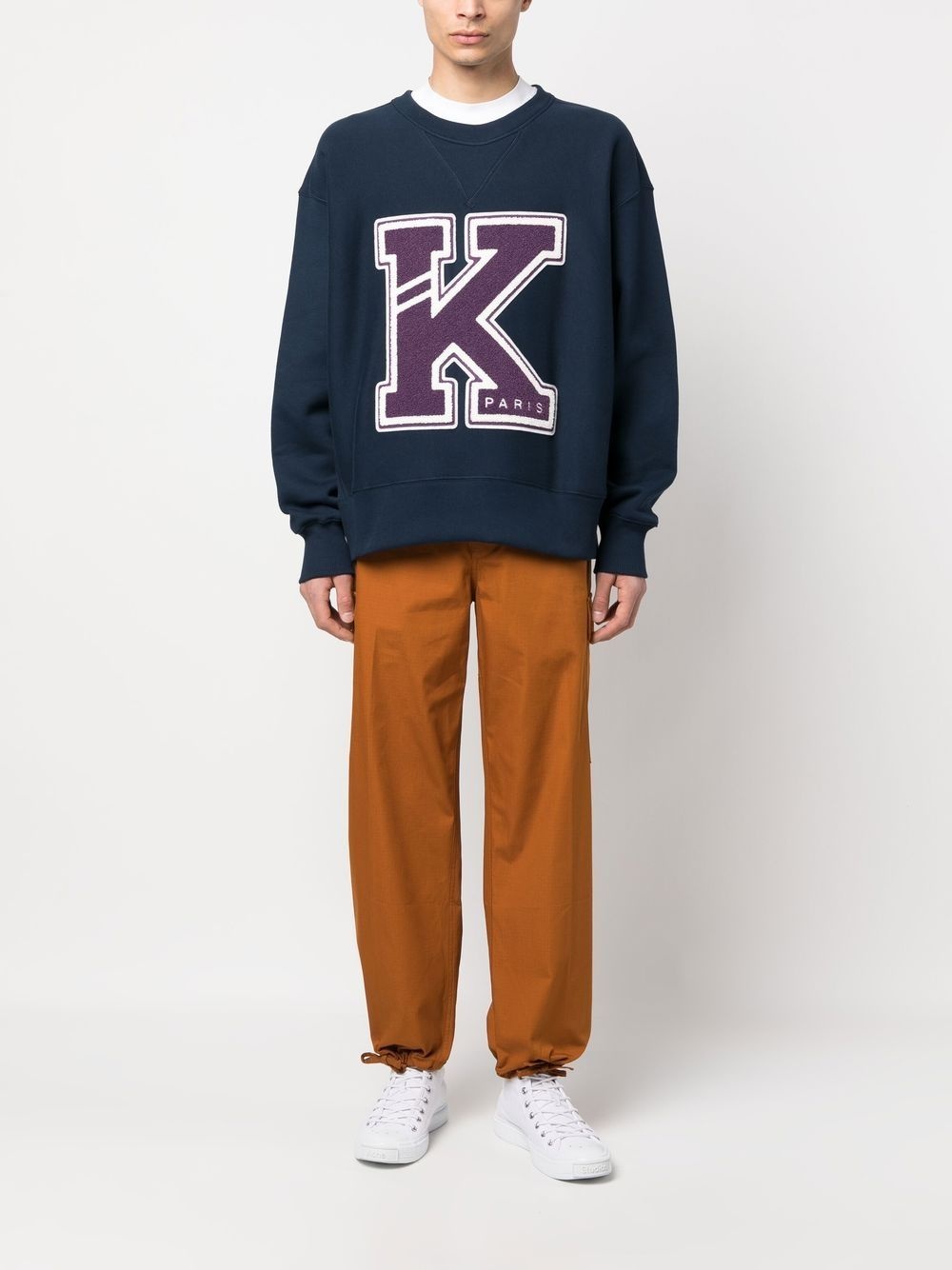logo-appliqué crew-neck sweatshirt - 2