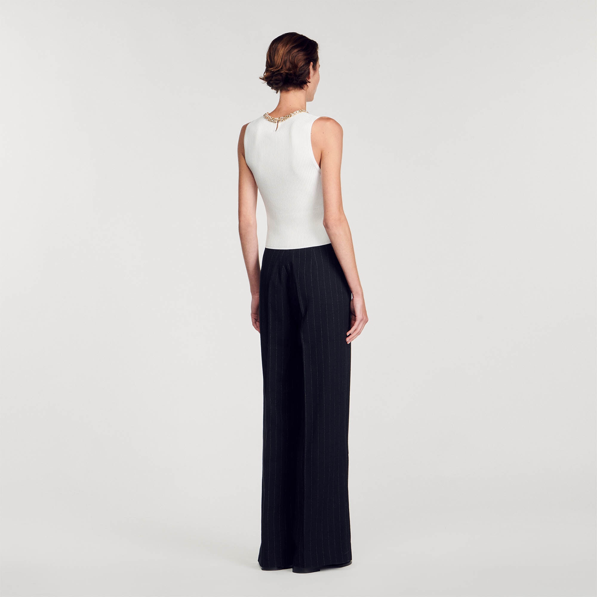 VEST TOP WITH JEWELLERY NECK - 6