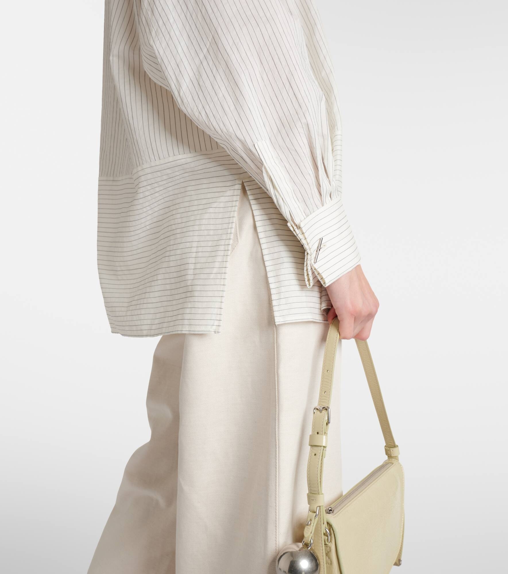 Saletta pinstripe cotton and silk shirt - 5