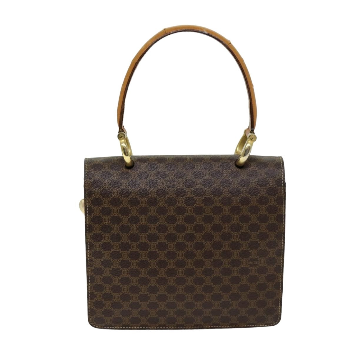 CELINE Macadam Canvas Hand Bag Pvc Brown - 2
