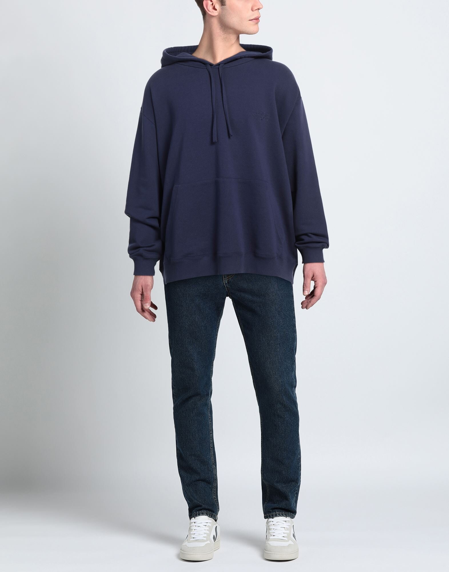 Blue Men's Hooded Sweatshirt - 2
