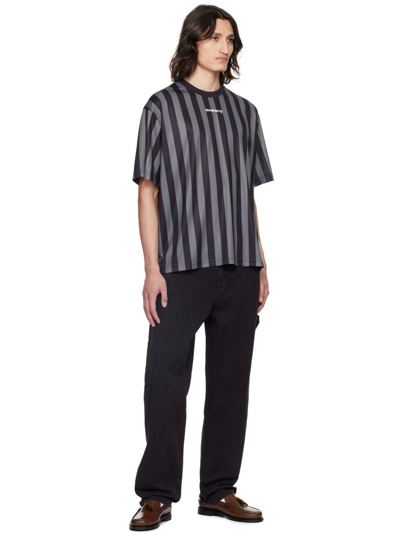 AWAKE NY Black & Gray Print T-Shirt outlook