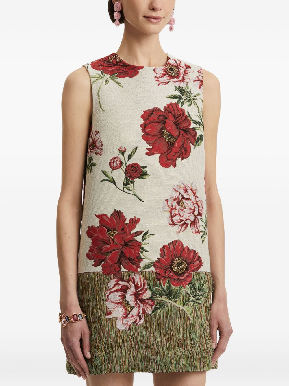 peony floral shift mini dress - 5