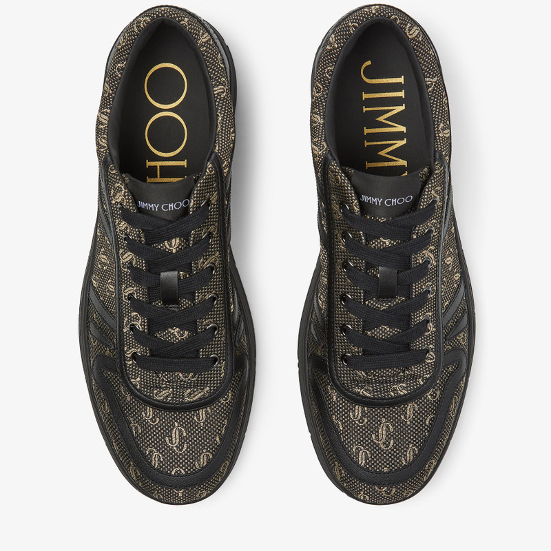 Hawaii/M
Black and Gold JC Monogram Jacquard Lurex and Leather Low-Top Trainers 7