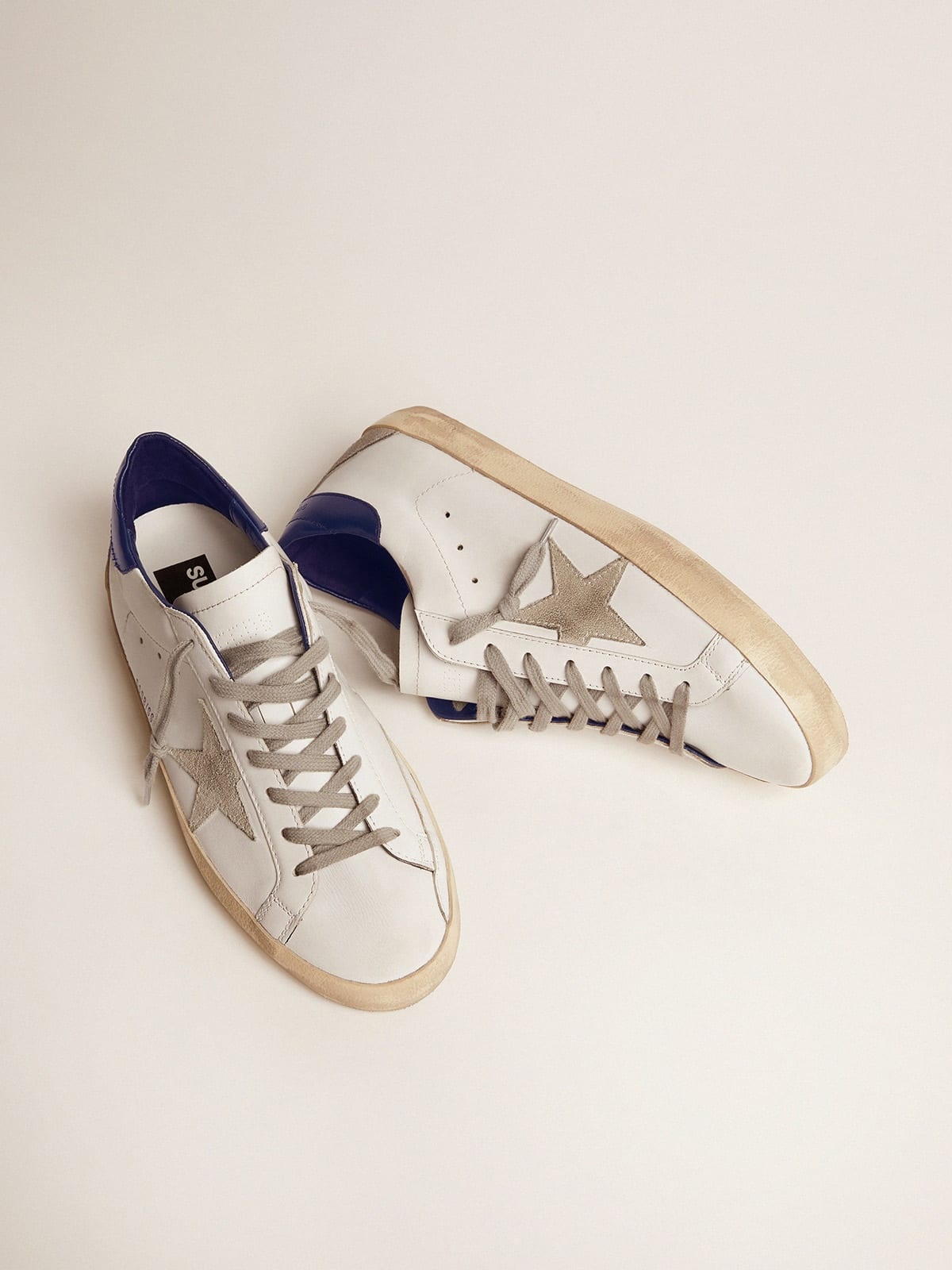 Women’s Super-Star sneakers with suede star and blue heel tab - 2