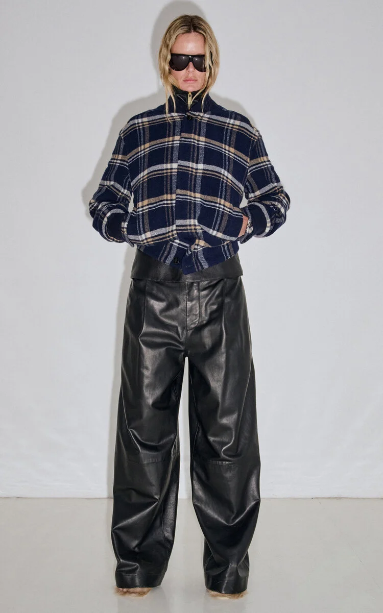 Sean Cashmere-Wool Bomber Jacket plaid - 1