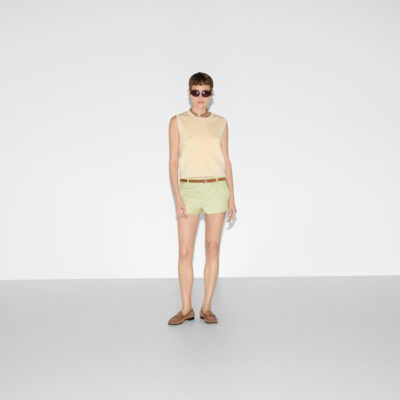 GUCCI Fine GG cotton sleeveless top outlook