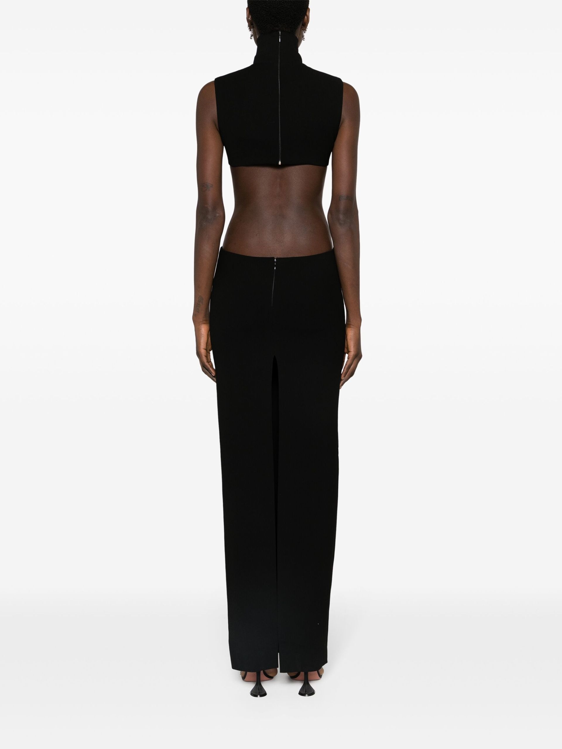 black cut-out maxi dress - 4