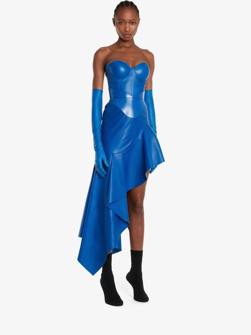 leather combo dress Milly Haddy Leather Combo Mini Dress in Black/White