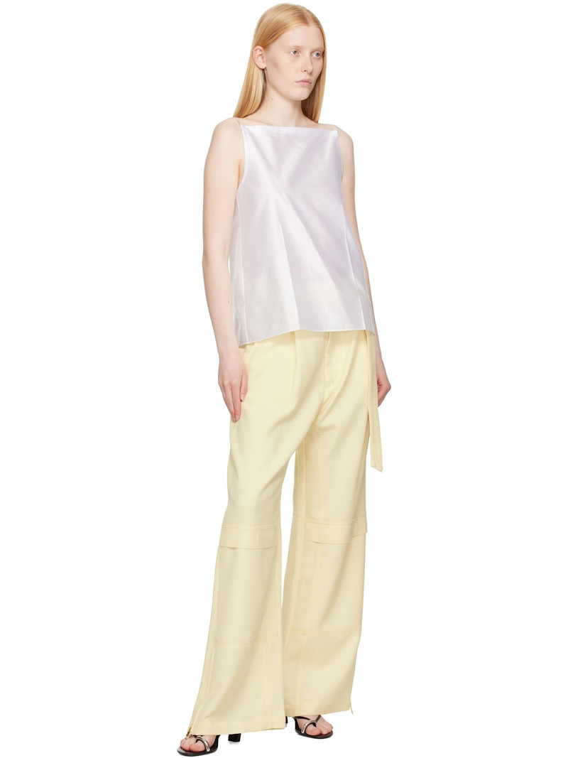 AMI Paris Yellow Wool Cargo Pants outlook
