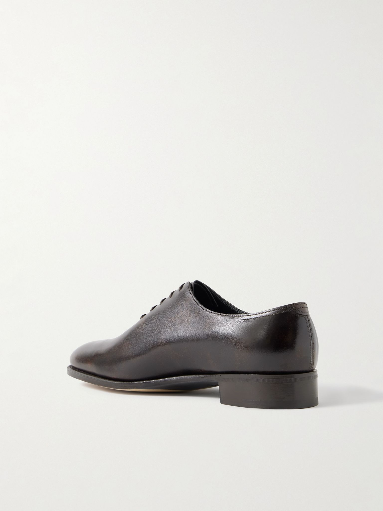 Marldon Whole-Cut Leather Oxford Shoes Brown - 4