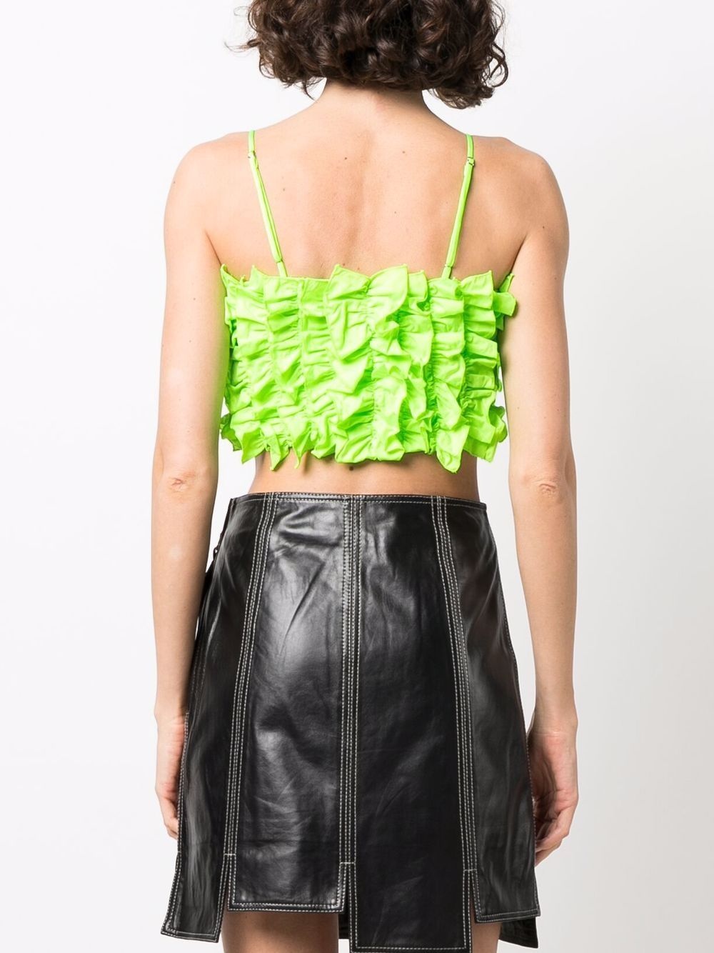 cropped ruffled top - 4