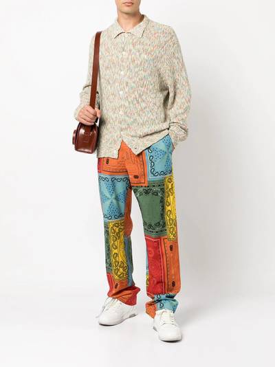 Marcelo Burlon County Of Milan bandana-print wool trousers outlook