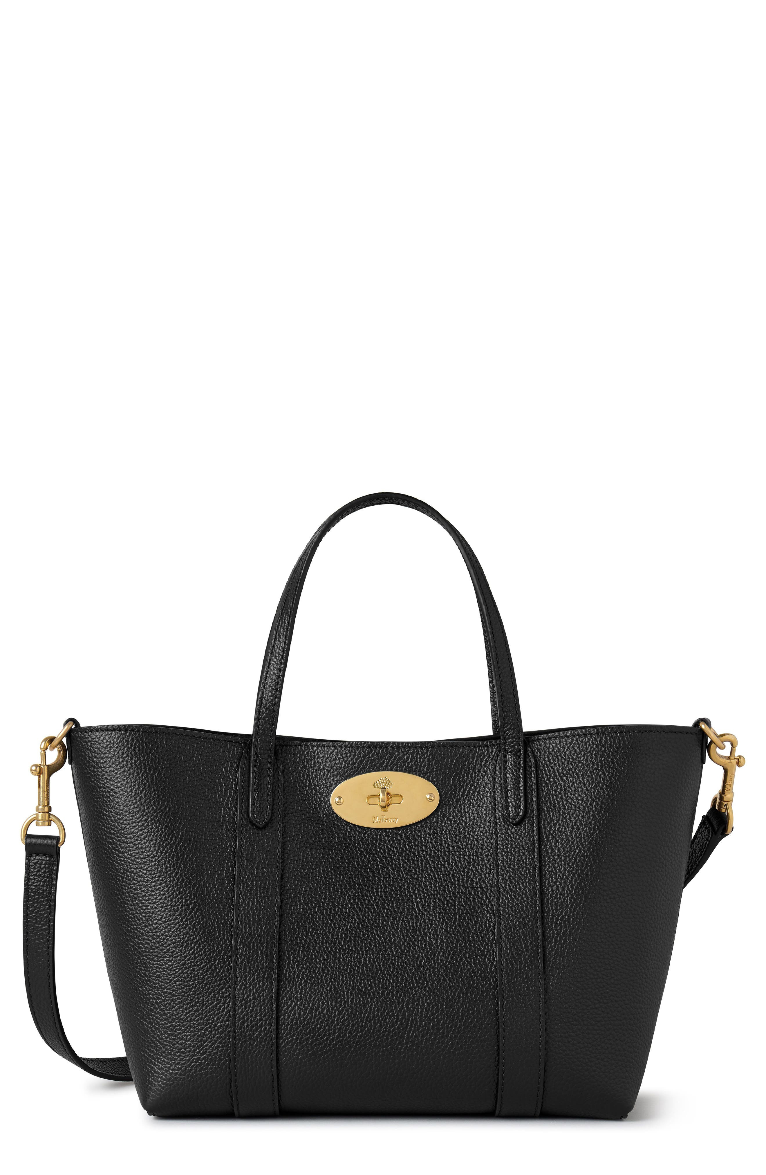 Mulberry Mini Bayswater Leather Tote in Black at Nordstrom - 1