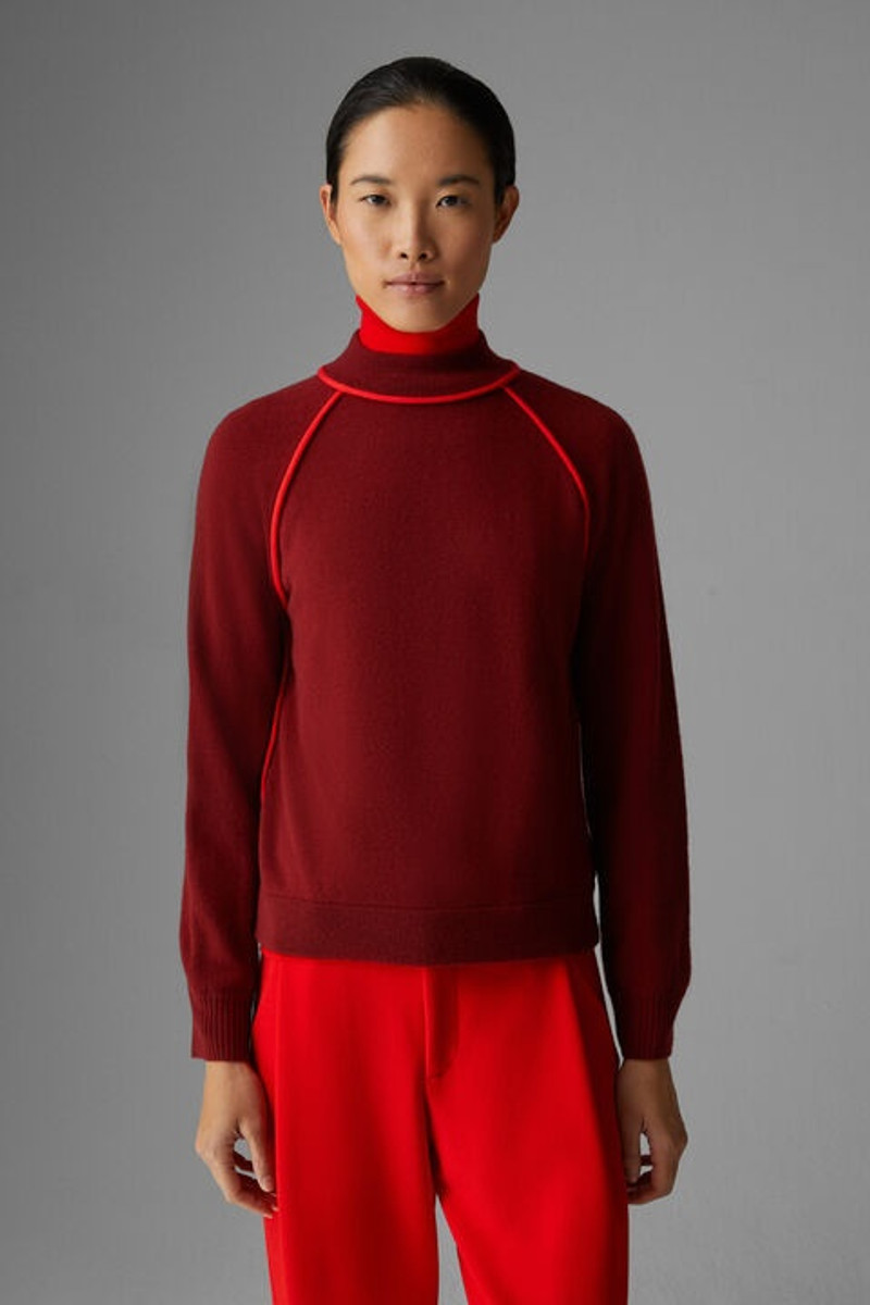 Lady Knitted pullover in Bordeaux 2