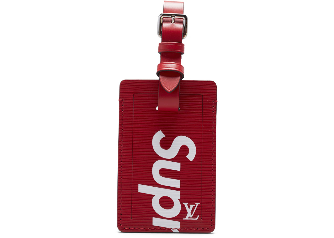 Louis Vuitton x Supreme Luggage Tag Set Epi Black/Red - 3