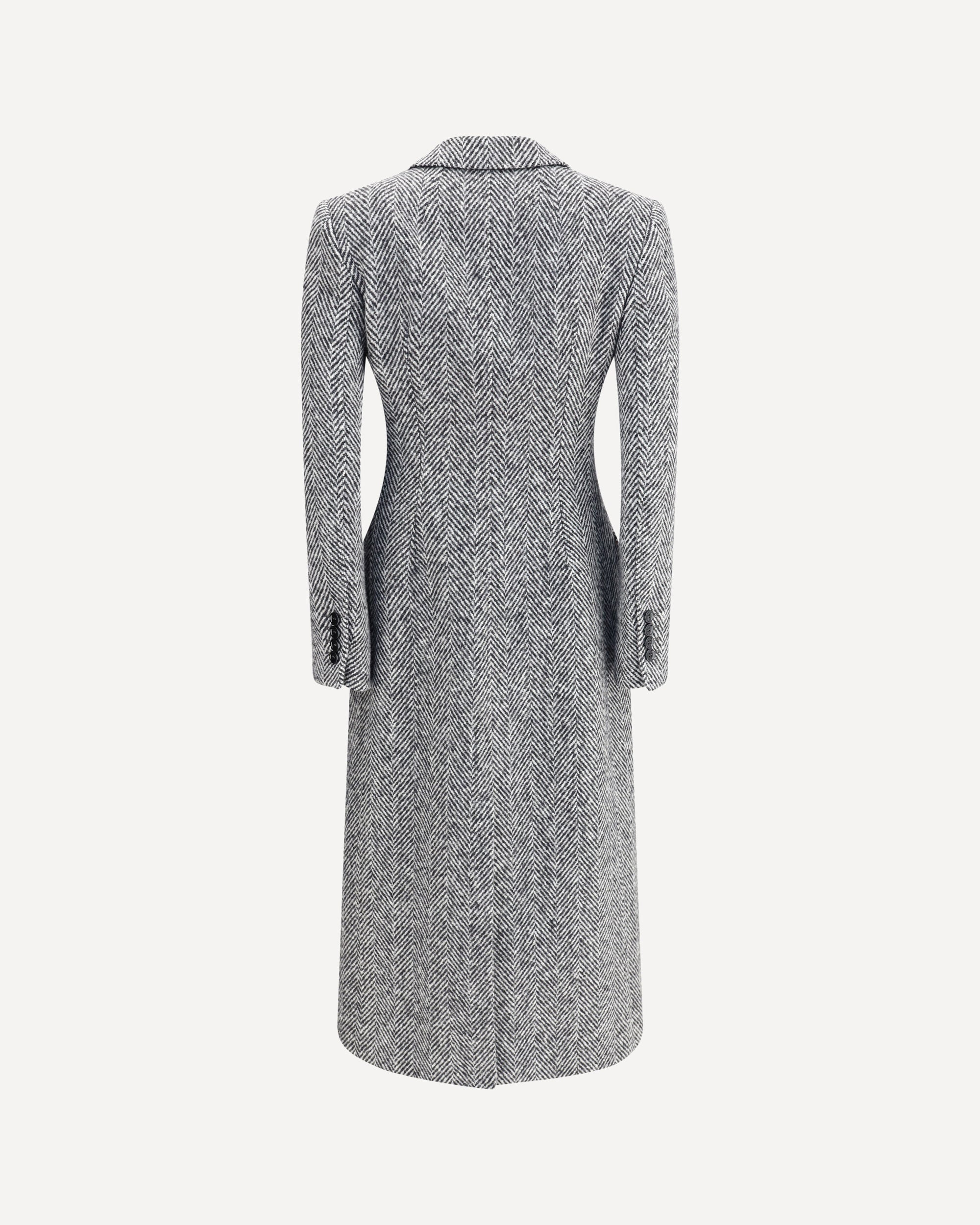 Single-breasted chevron Coat - 2