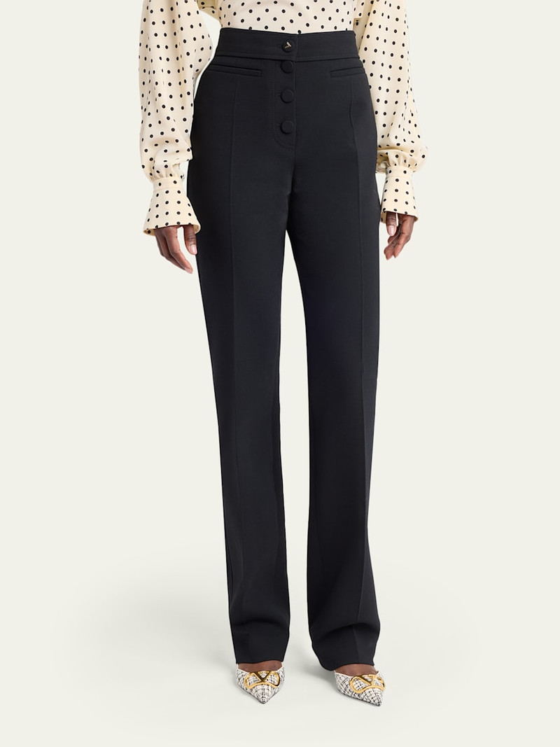Button-Front Straight-Leg Trousers 4