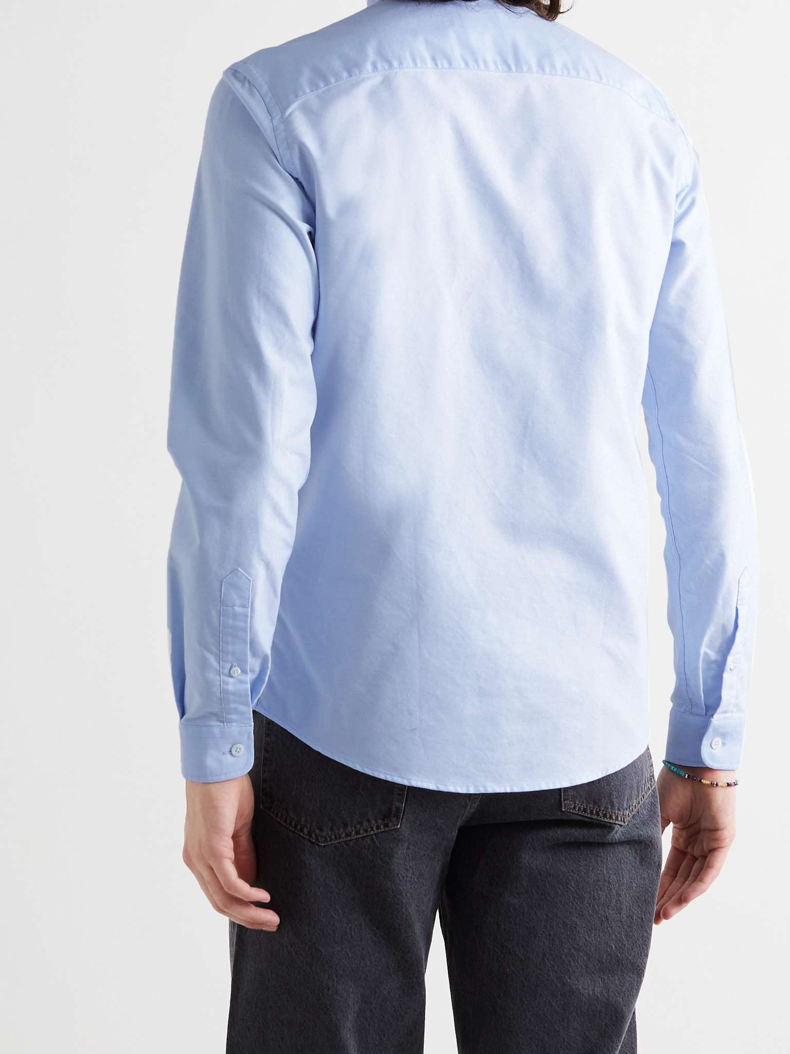 Button-Down Collar Logo-Embroidered Cotton Oxford Shirt - 4