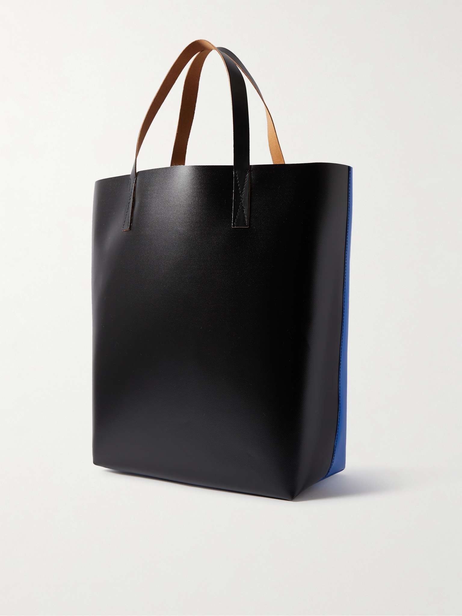 MARNI☆COLOR-BLOCK LEATHER AND SHELL SHOULDER BAG / black Black nappa medium Trunkaroo Soft bag | Marni