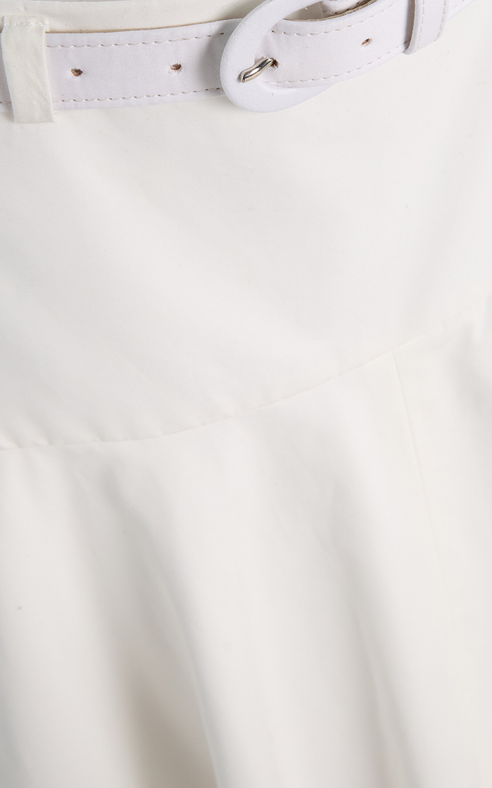 Exclusive RIviera Belted Cotton Midi Skirt white - 5