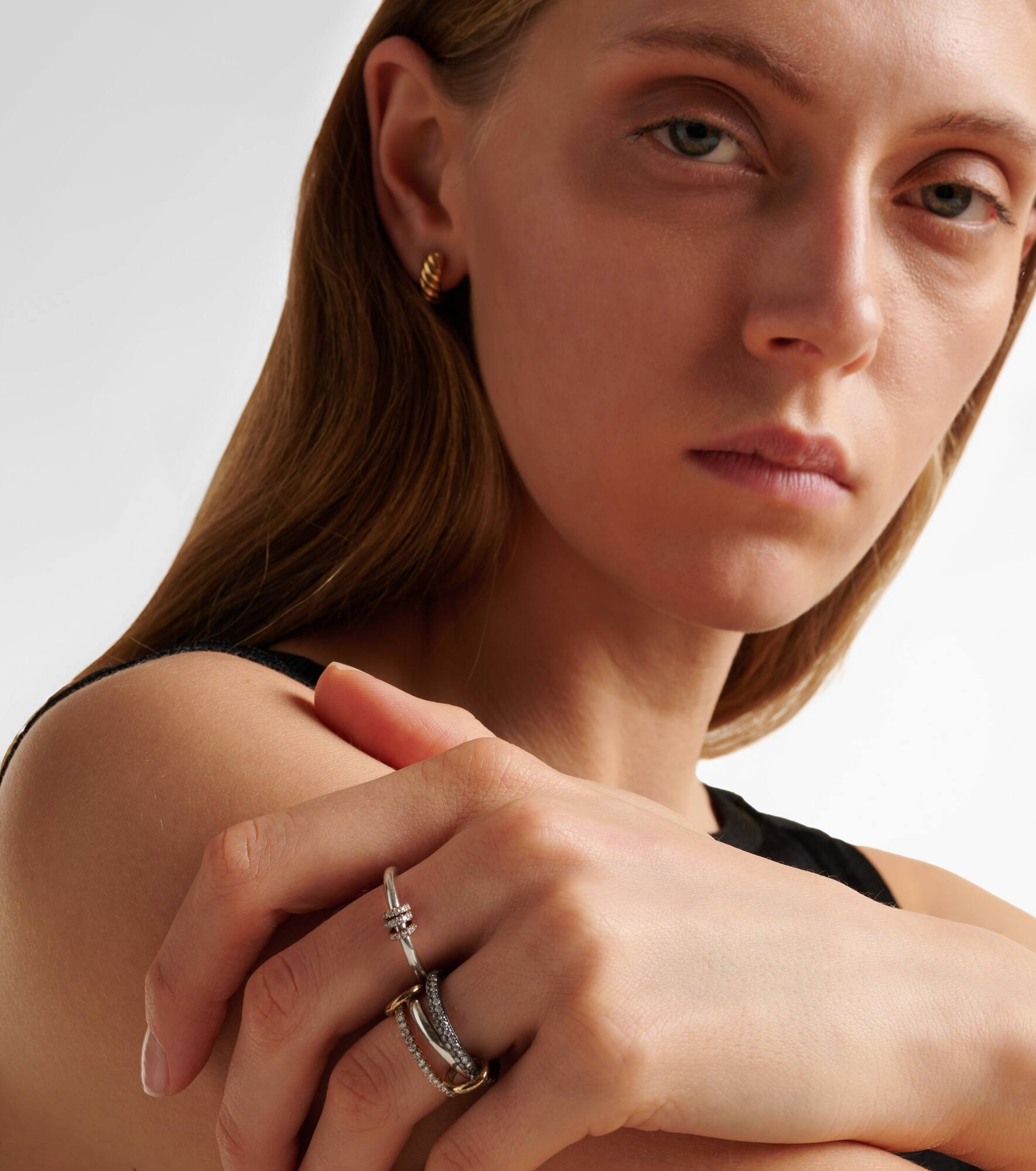 Sirius sterling silver and 18kt gold ring with diamonds - 3
