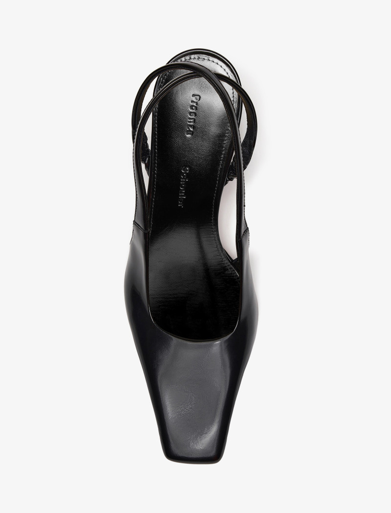 Proenza Schouler Trap Cross Slingback Pumps in Spazzolato Leather outlook