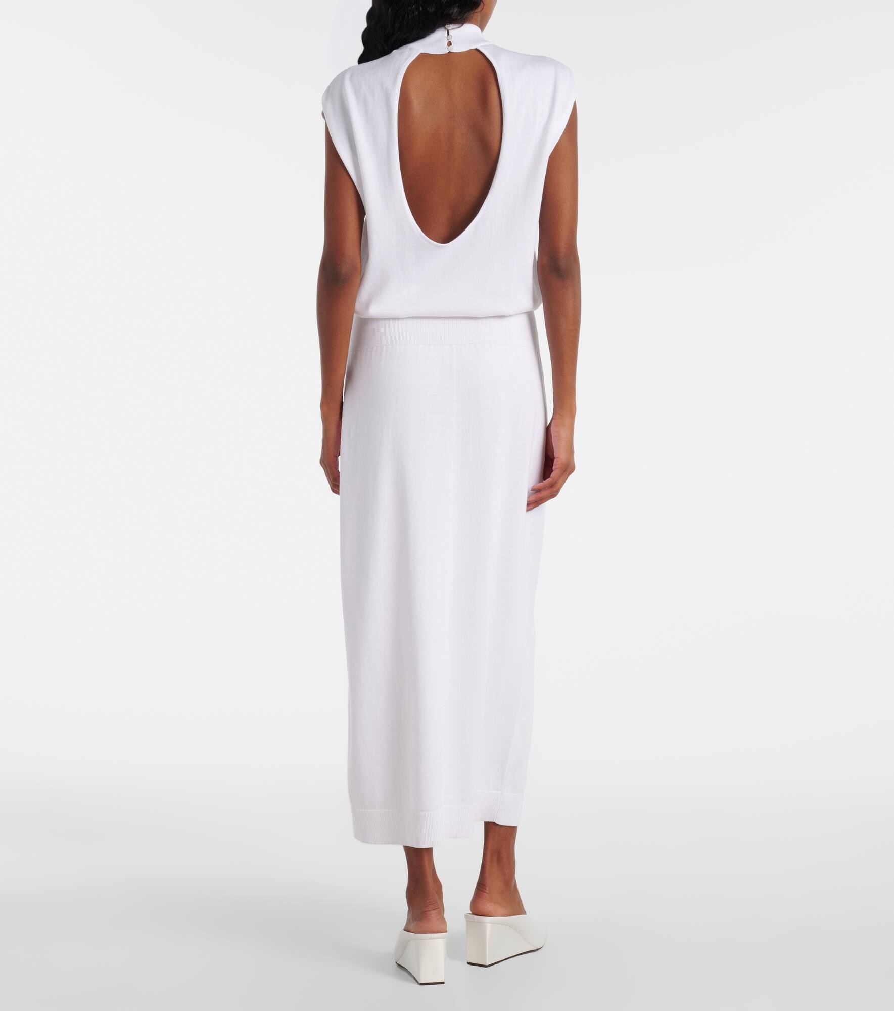 Column cotton midi dress - 3