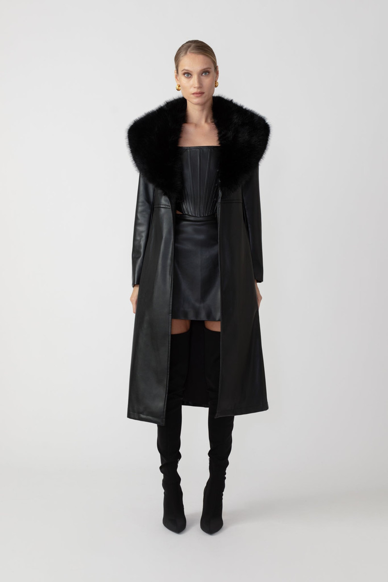SIMONE FAUX LEATHER COAT 1