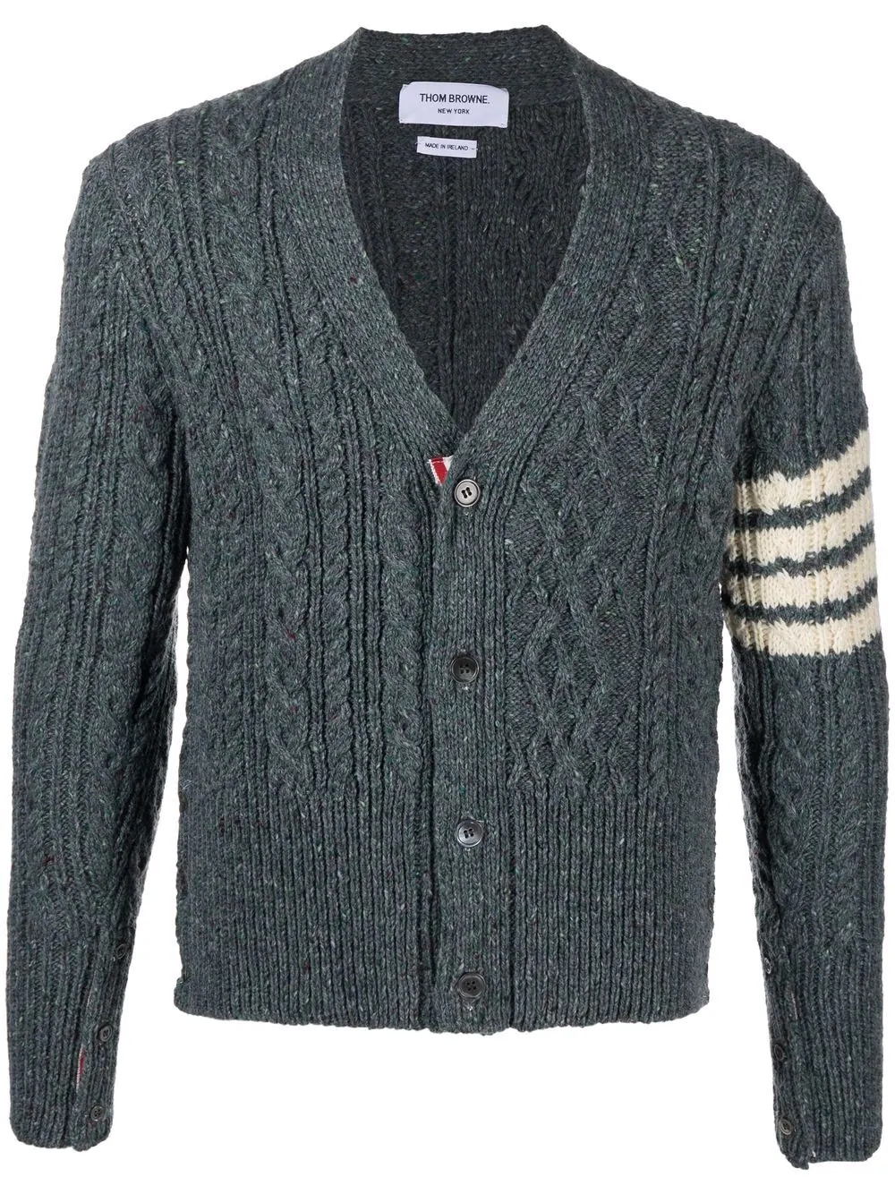 4-Bar striped cardigan - 1