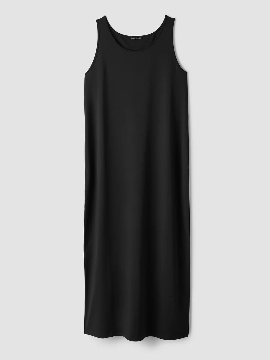 Stretch Jersey Knit Scoop Neck Dress - 1