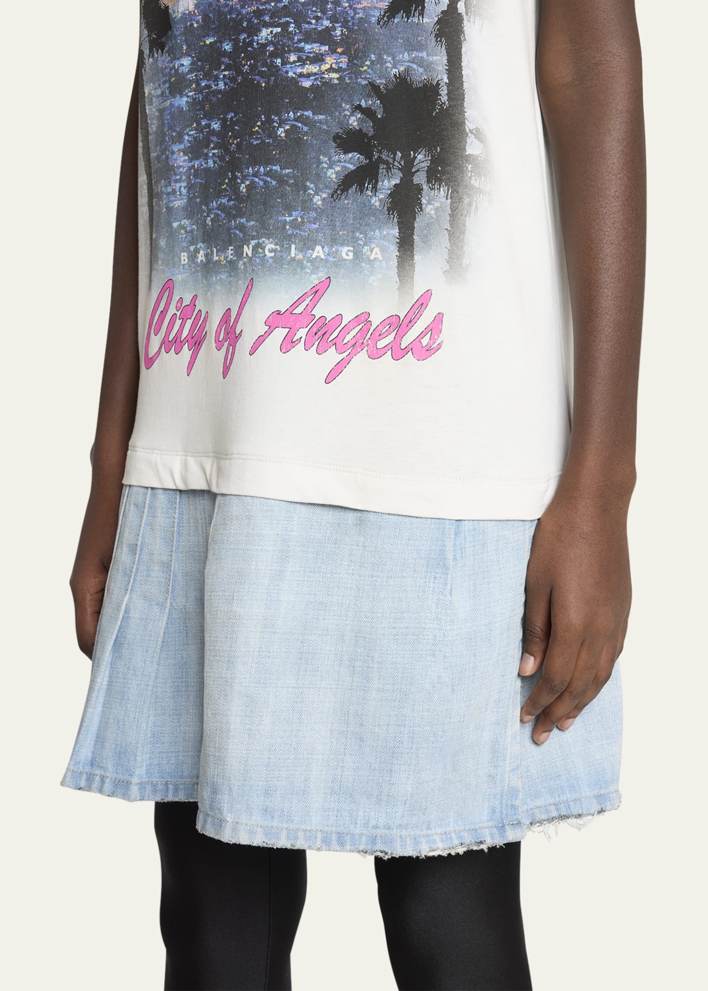 Layered Mini Graphic T-Shirt Dress - 5