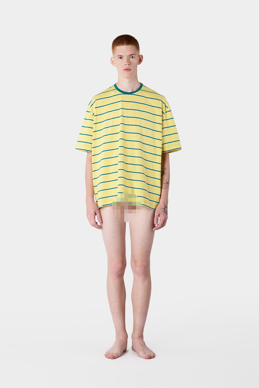 STRIPED OVER T-SHIRT / yellow - 5
