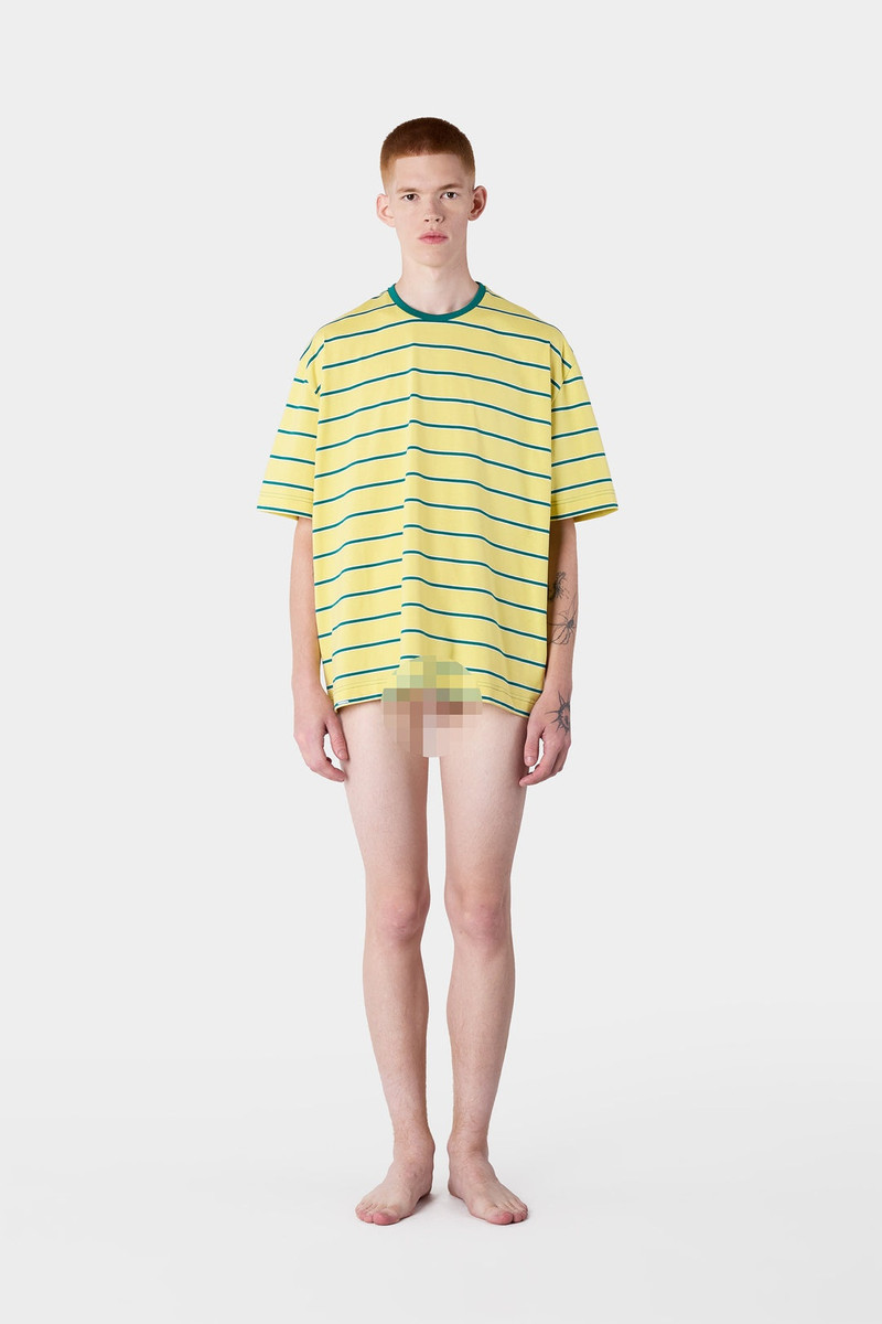 STRIPED OVER T-SHIRT / yellow 5