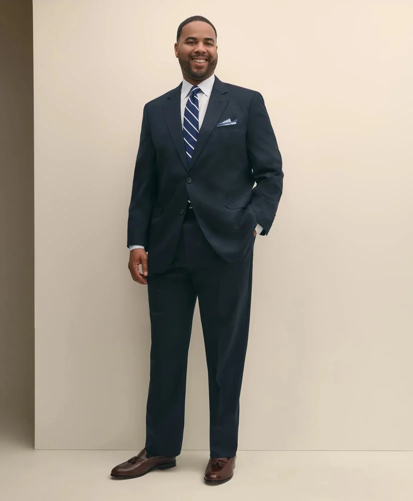 Big & Tall Stretch Wool Two-Button 1818 Suit - 1