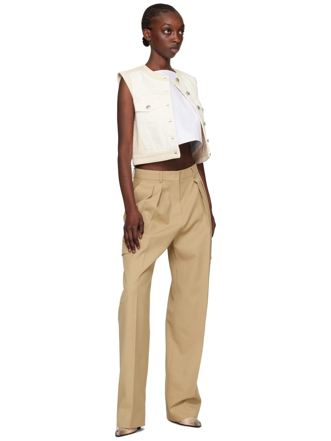 Beige Jacopo Trousers - 4