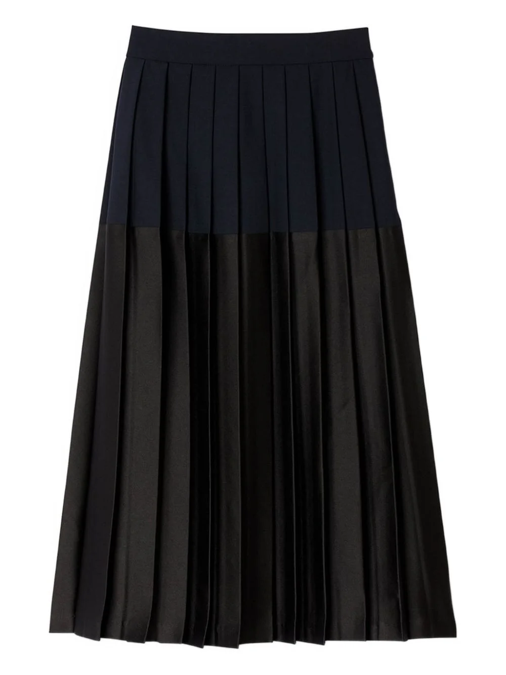 pleated colourblock midi skirt - 1