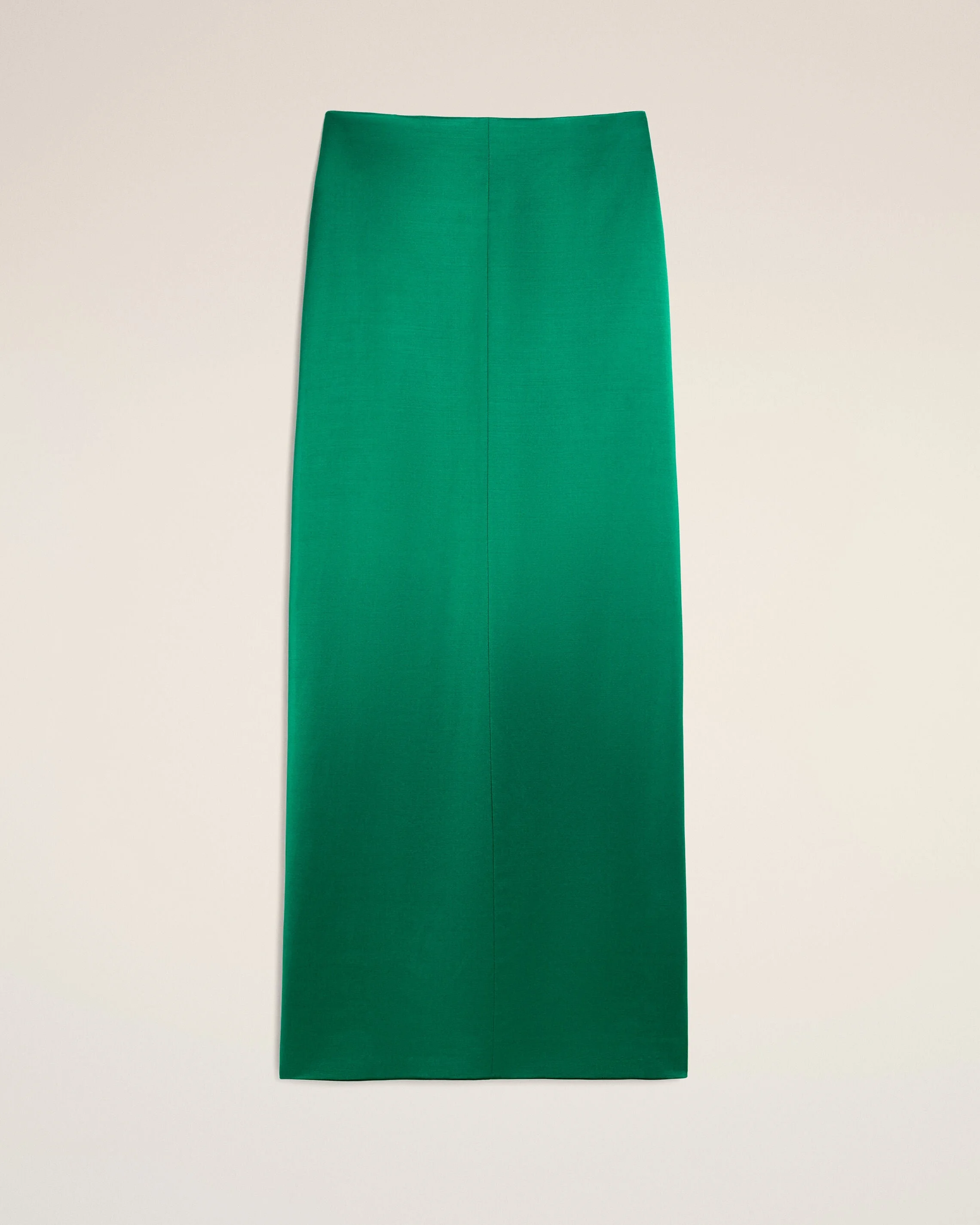 GREEN STRAIGHT WOOL AND VISCOSE SKIRT - 1