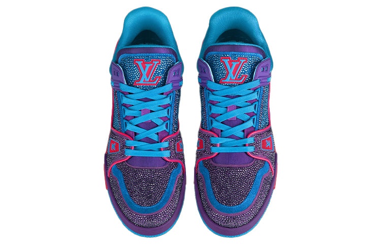 LOUIS VUITTON Trainers 'Blue Purple with Crystals' 1A9JWH - 4
