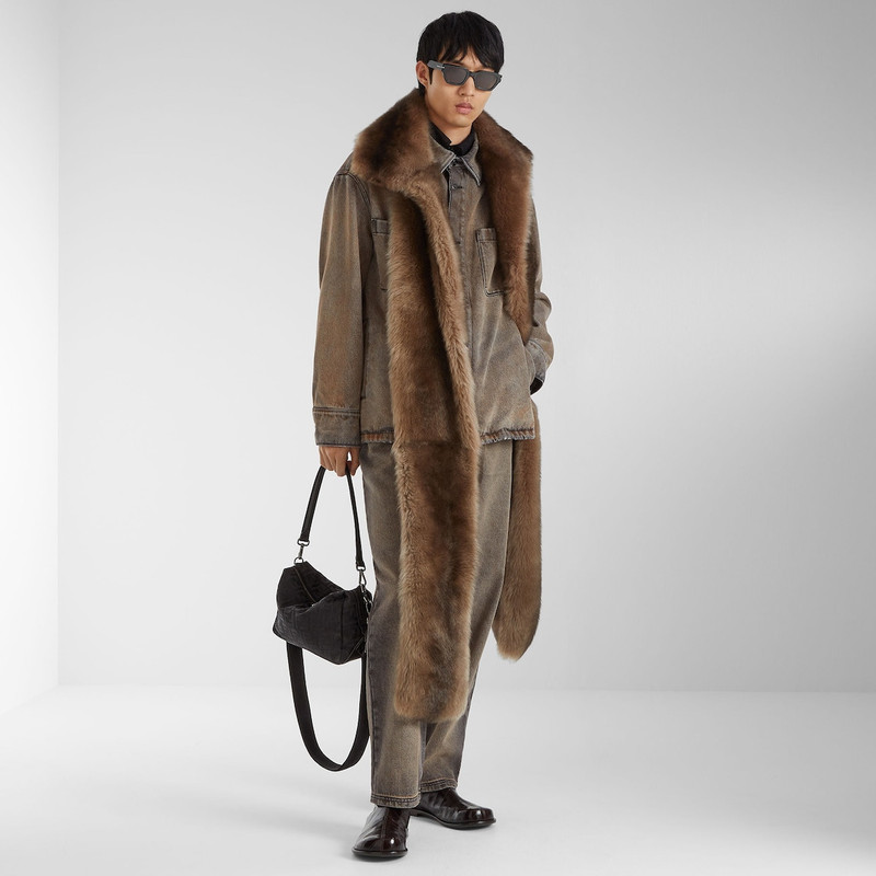 FENDI Shirt gray overdyed denim shirt outlook