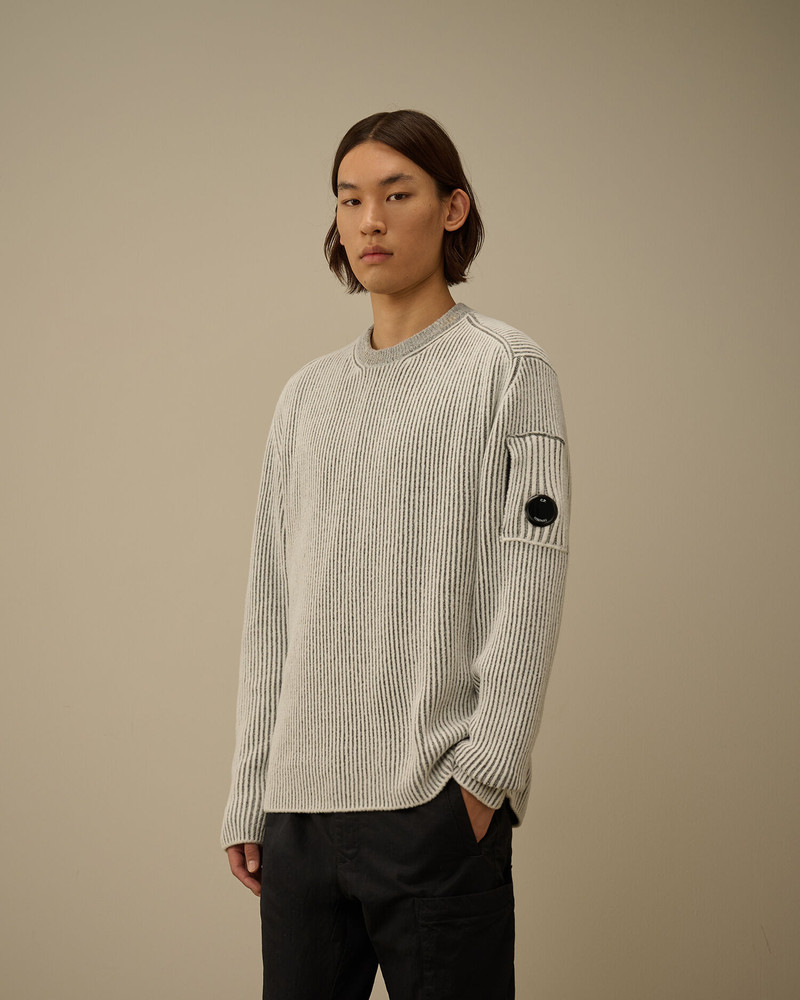 Fleece Knit Crewneck Lens Sweater 3